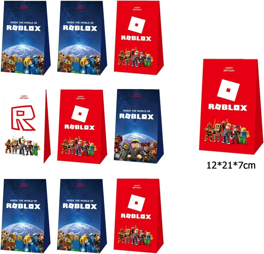 Roblox saldainių maišeliai Roblox dovanų maišeliai Roblox dovanų maišeliai gimtadienio Roblox vakarėlio saldumynai gimtadienio maišeliai vaikams Roblox vakarėlio maišeliai gimtadienio Roblox maišeliai vaikų gimtadieniui