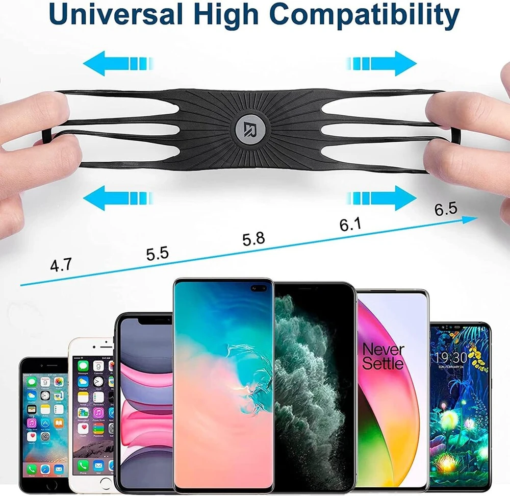 Rockbros dviračio mobiliojo telefono laikiklis 360 laipsnių kampu pasukamas 4.0-6.8 colių išmaniesiems telefonams silikoninis motociklo mobiliojo telefono laikiklis elektriniams dviračiams universalus laikiklis ant vairo