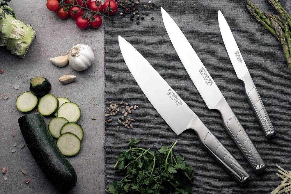 Rockingham Forge Quadra 5 colių universalus peilis su ašmenimis ir ergonomiška rankena, pagaminta iš vokiško plieno, 13 cm universalus peilis
