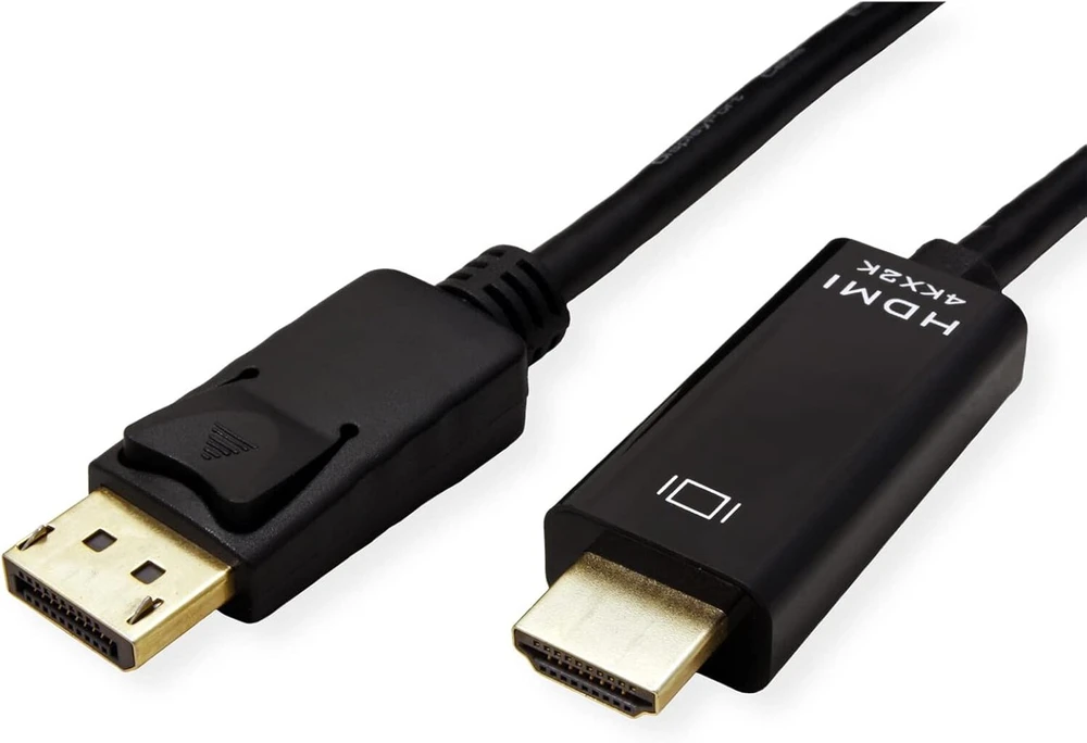 Roline Displayport Dp kabelis Uhdtv, Slim, St/st, juodas, 3 m