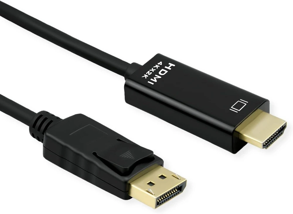 Roline Displayport Dp kabelis Uhdtv, Slim, St/st, juodas, 3 m