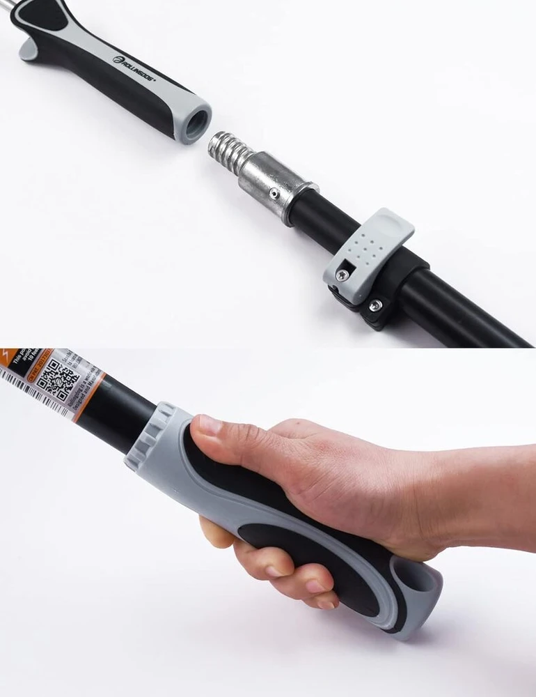 Rollingdog teleskopinis dažymo kotas, prailginimo kotas dažytojams - teleskopinė rankena su sriegiu lengvai pasiekia aukščiau ir toliau (110 cm - 199,9 cm)