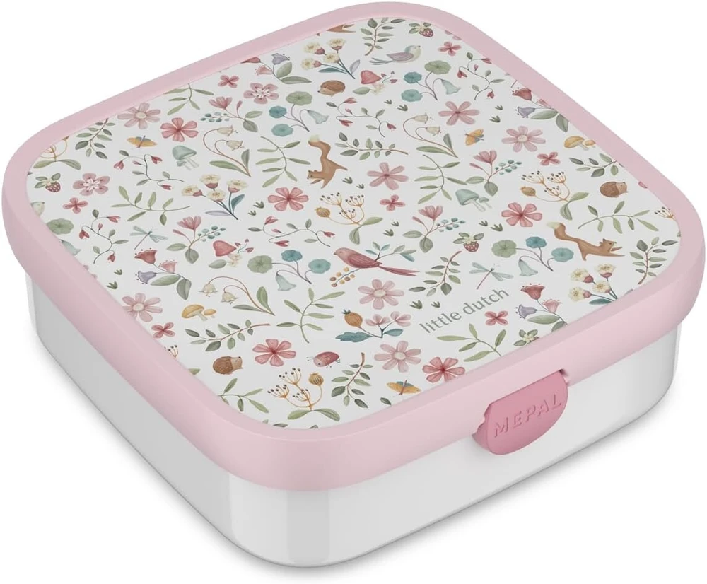 Rosti Mepal Mepal - Bento pietų dėžutė Large Campus Little Dutch - Bento pietų dėžutė vaikams - su 2 sandariais bento skyreliais ir šakute - bento skyrelis tinkamas naudoti mikrobangų krosnelėje - 2 x 200 + 1250 ml - Fairy