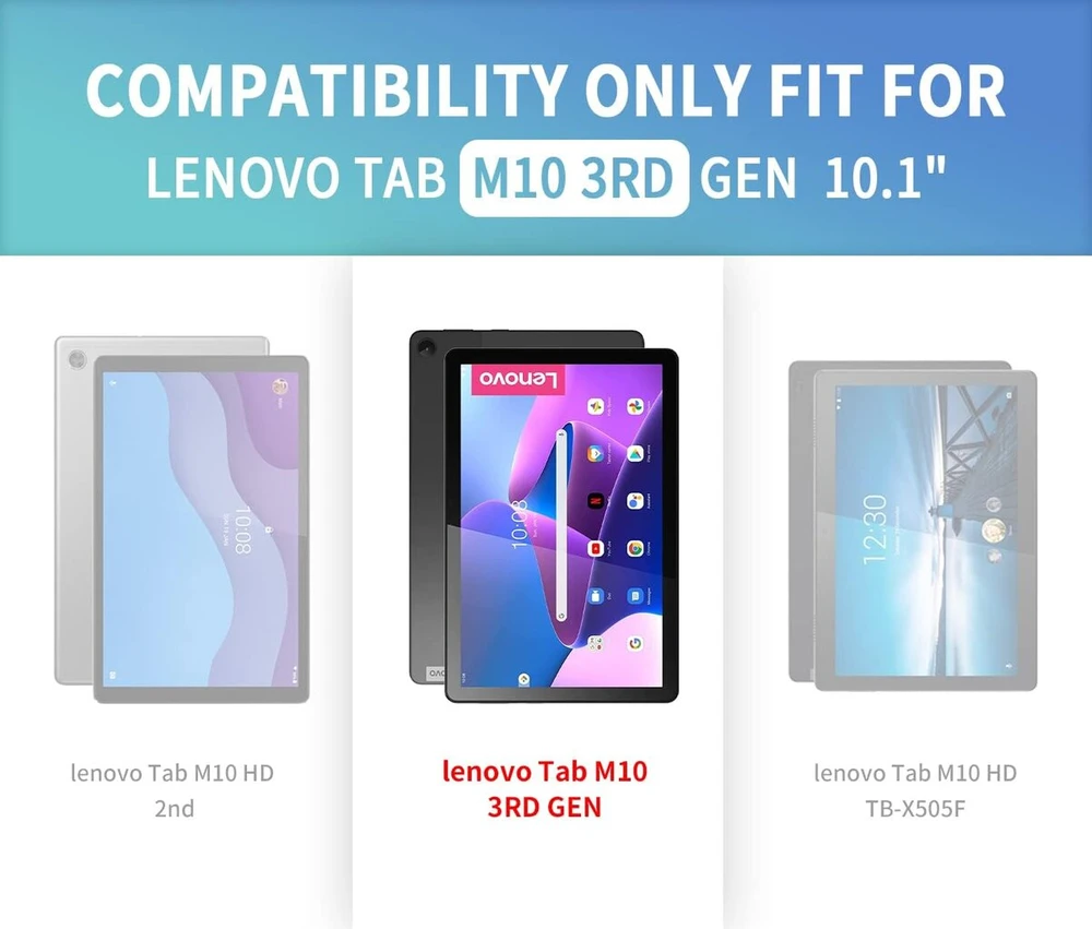Rostsant dėklas, skirtas Lenovo M10 3rd Gen 10.1 colio Pu odos dėklui su magnetiniu stovu, piniginės planšetinio kompiuterio apsaugos dėklas, skirtas Lenovo Tab M10 3rd Generation 2022 10.1 colio - Footprint
