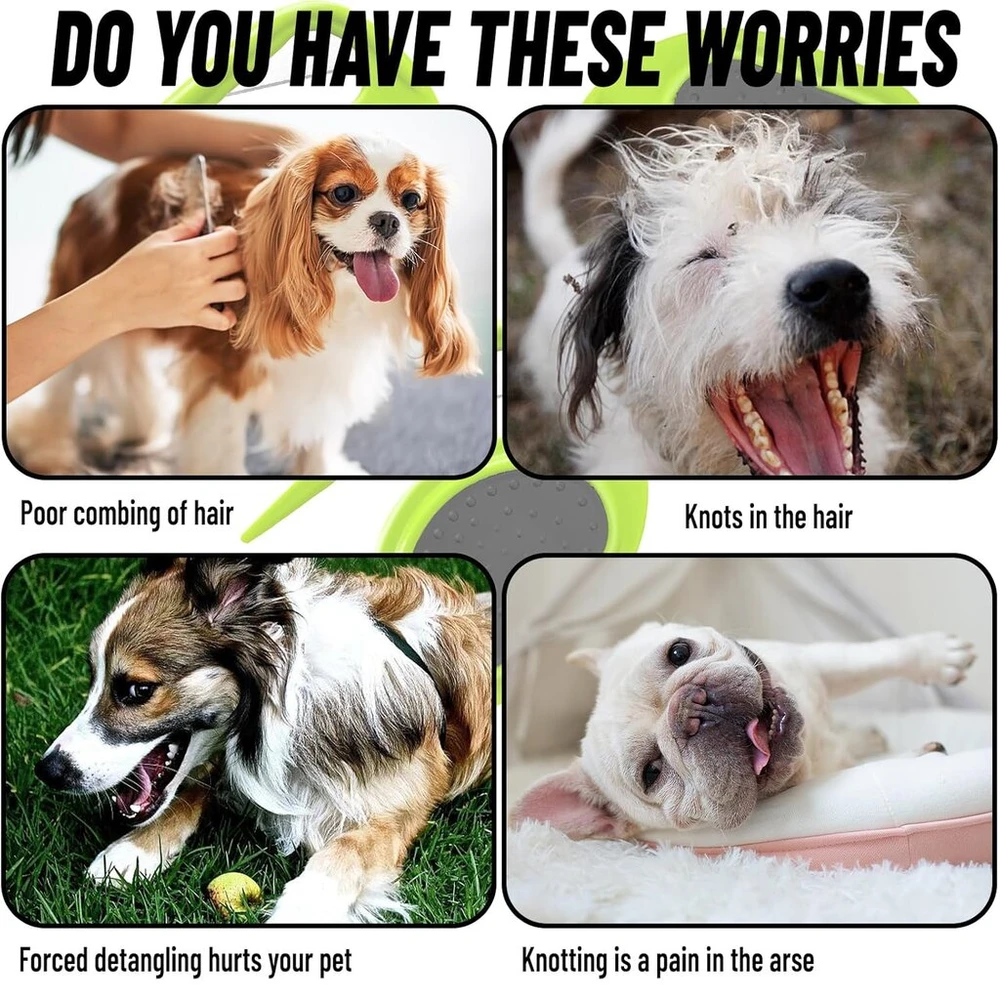 Rosyfate 2 vnt. naminių gyvūnų priežiūros peilių rinkinys, kačių priežiūros peilis, naminių gyvūnų mazgų šukos, dematavimas plieniniu ašmeniu, skirtas susivėlusio plauko pašalinimui, lengva priežiūra