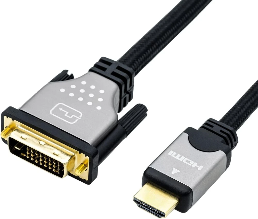 Rotronic Roline 11045870 monitoriaus kabelis Dvi Dual Link Male į Hdmi Male 1 m sidabrinis/juodas