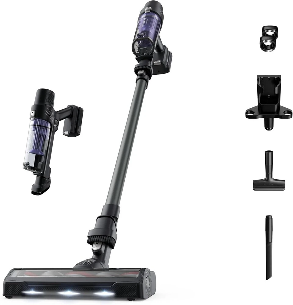 Rowenta Rh6a33wo X-pert 7.60 belaidis dulkių siurblys, violetinė/pilka, 140 W, 0.44 litrai, 81 decibelai