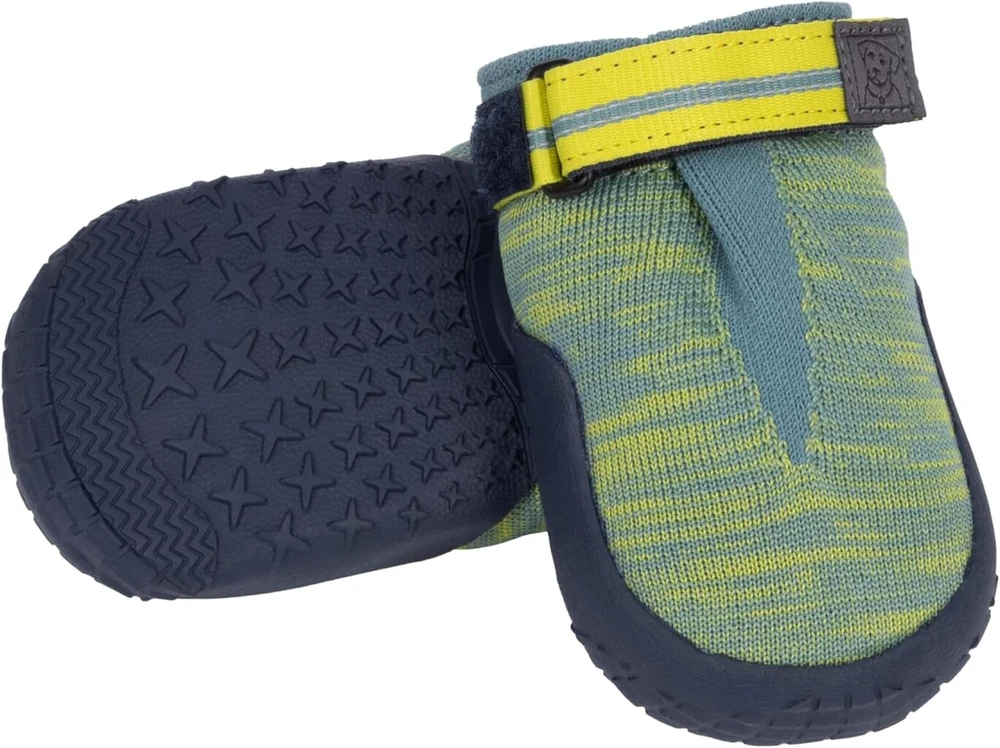 Ruffwear Hi & Light šunų batai, pora, aukščiausios kokybės šunų batai, kvėpuojantys batai takams, šunų bėgimo batai ir batai laipiojimui arba sužeistoms letenoms, apsauga nuo karšto ar šalto oro, 8.3 cm, River Rock Žalias