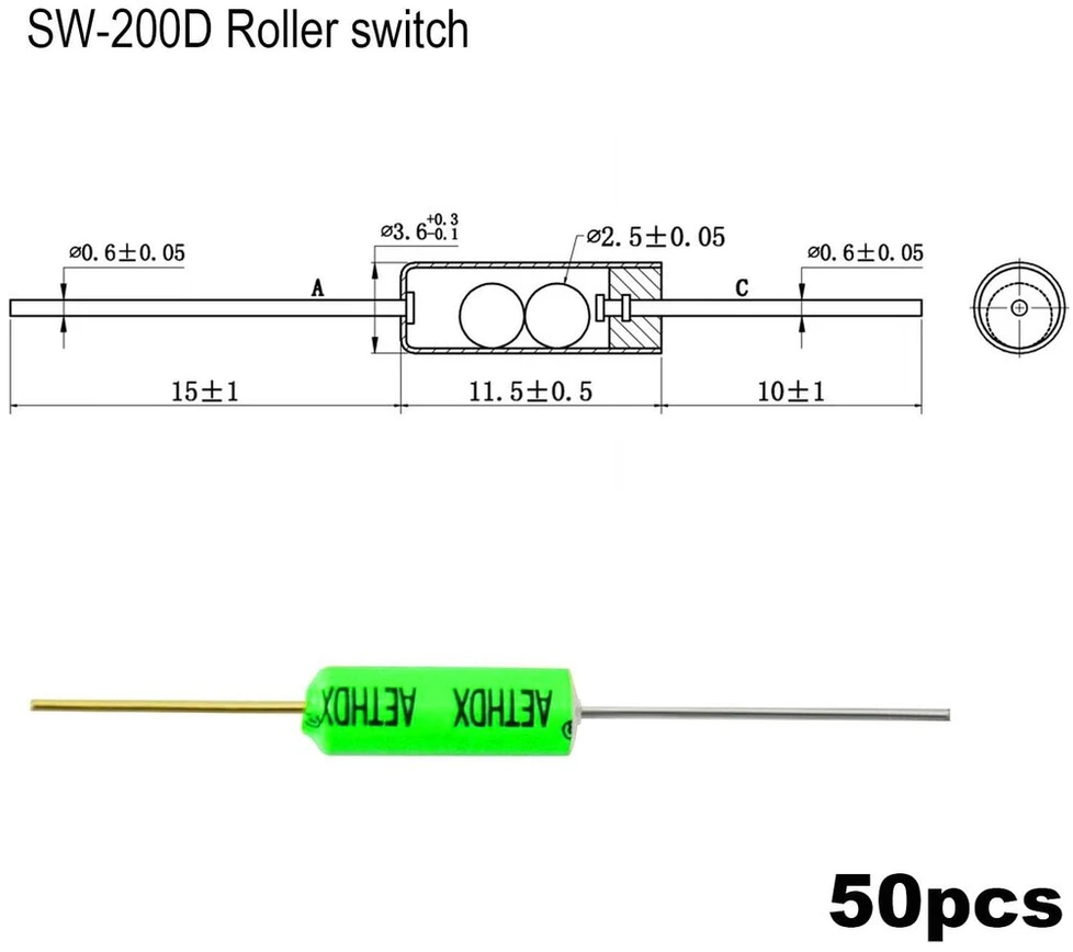 Runcci-yun Sw-200d Vibracijos Jutiklis, 12v, 50 vnt.