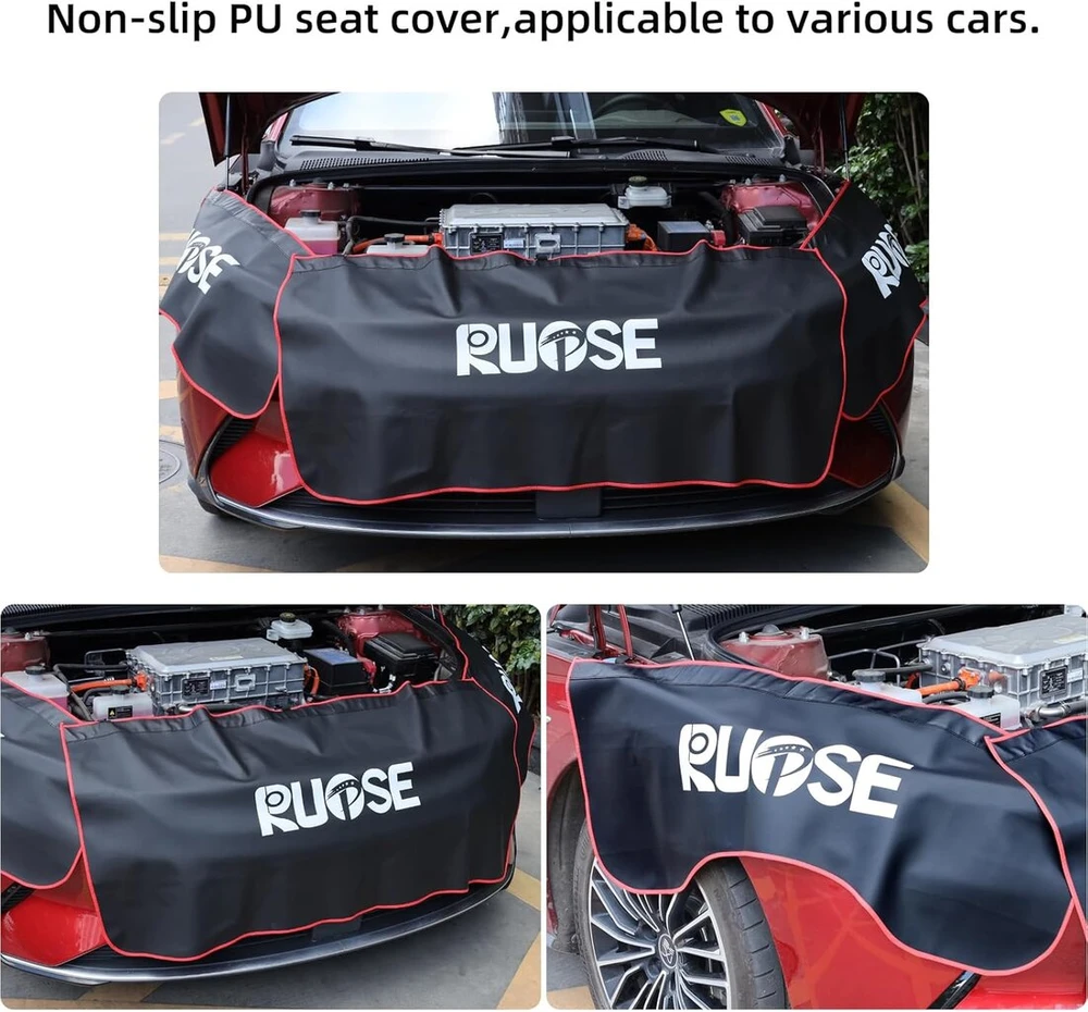 Rupse purvasargių apsauga, 3 vnt., purvasargių apsaugos kilimėlis, magnetinė sankaba, automobilio remonto purvasargis, purvasargis apsaugai, automobilio valymui, universalus, 135 x 65 cm