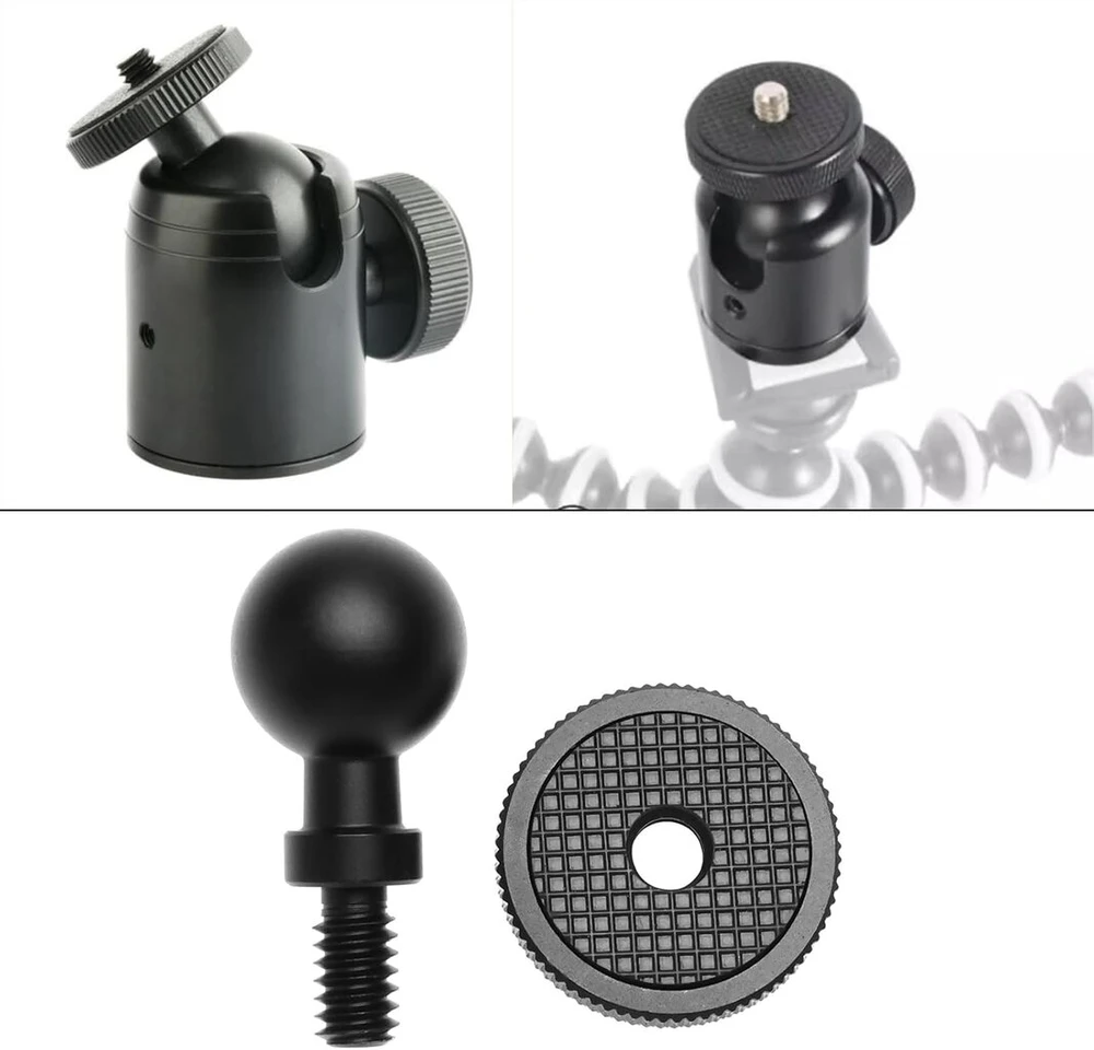 Rutulinė galvutė 17mm 1/4" sriegis automobilio laikikliui
