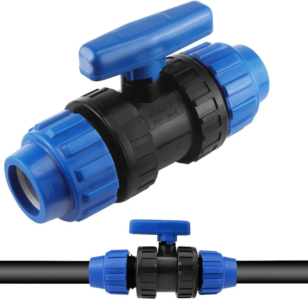Rutulinis vožtuvas 32 mm Pp jungtis Pvc vamzdžiams