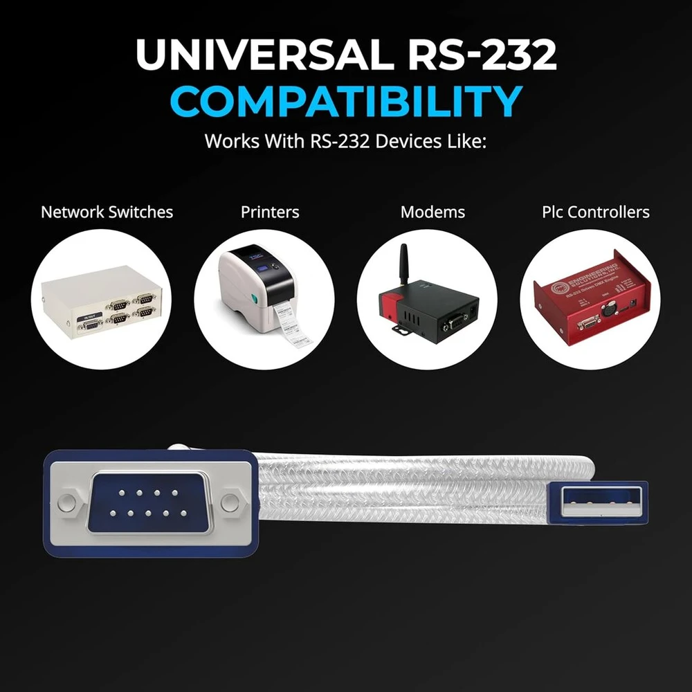 Sabrent Usb 2.0 į Serijinį (9-pin) Db-9 Rs-232 Keitiklio Kabelis