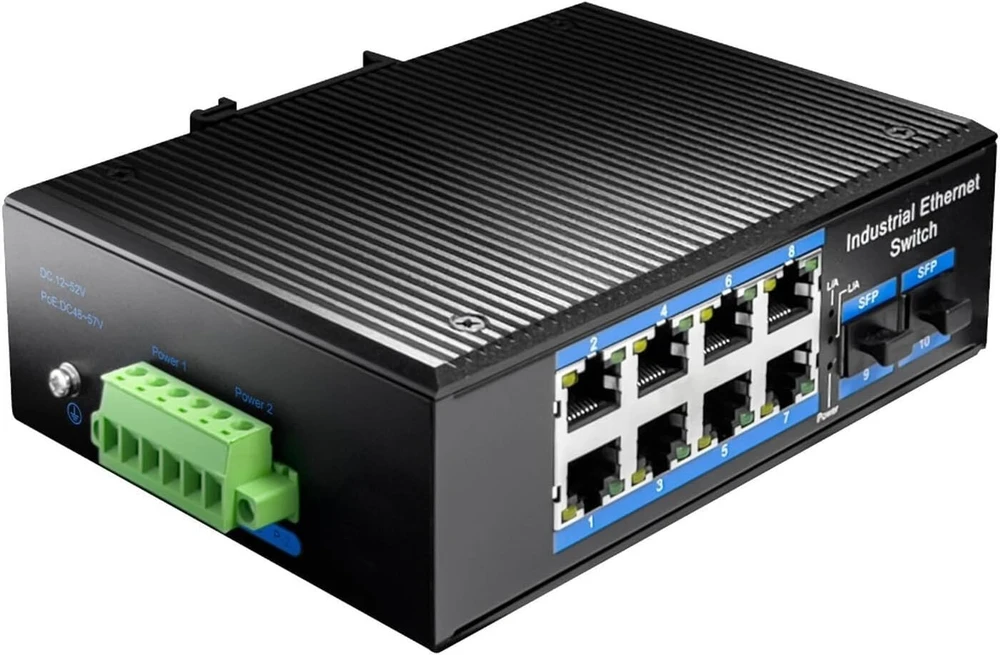Šakotuvas Cudy Ig1008s2p Pramoninis aliuminio 8 prievadų 2 Sfp prievadų Poe jungiklis