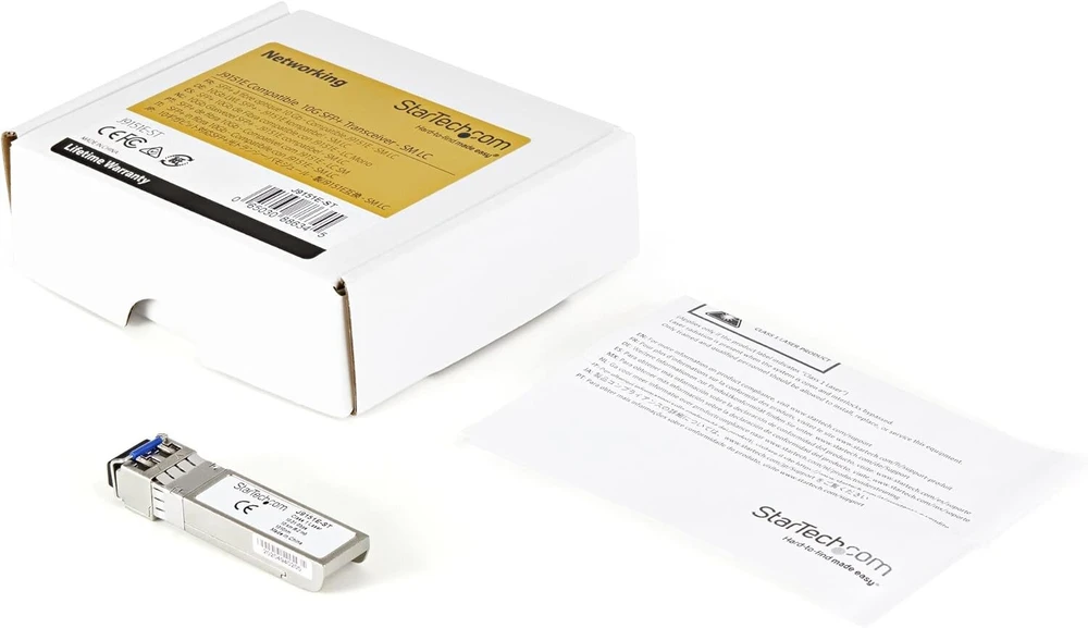 Šakotuvas Startech.com transceiver modulis (sfp+ moduliai, 10gbase-lr Hp suderinamas, šviesolaidinis 1310nm, Lc Single Mode su Ddm)