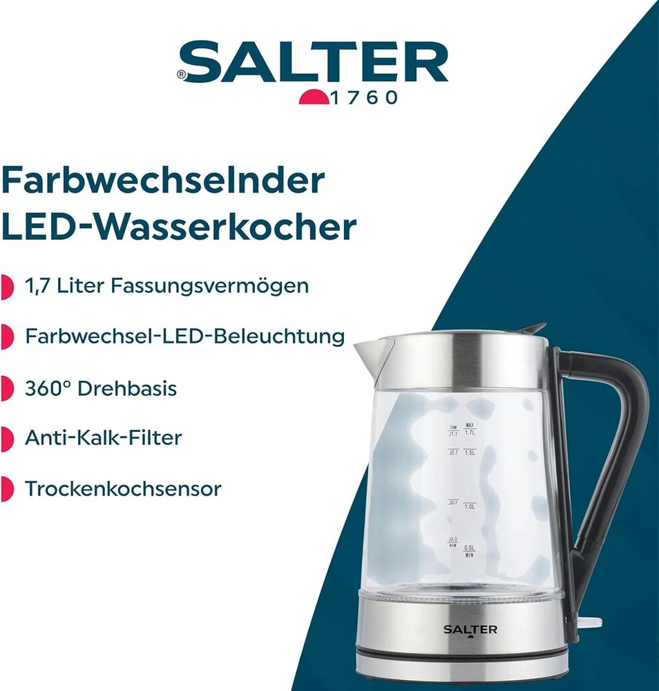 Salter EK5078SSFVDE-NL, 1.7 l