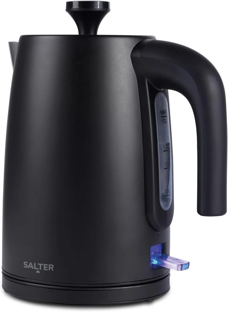 Salter Kuro elektrinis virdulys, 1.7 l, 3000 W greito virimo funkcija, be Bpa, apsauga nuo kalkių, automatinis išsijungimas, apsauga nuo įjungimo be vandens, 360° besisukantis pagrindas, vandens lygio indikatorius, 3000 W