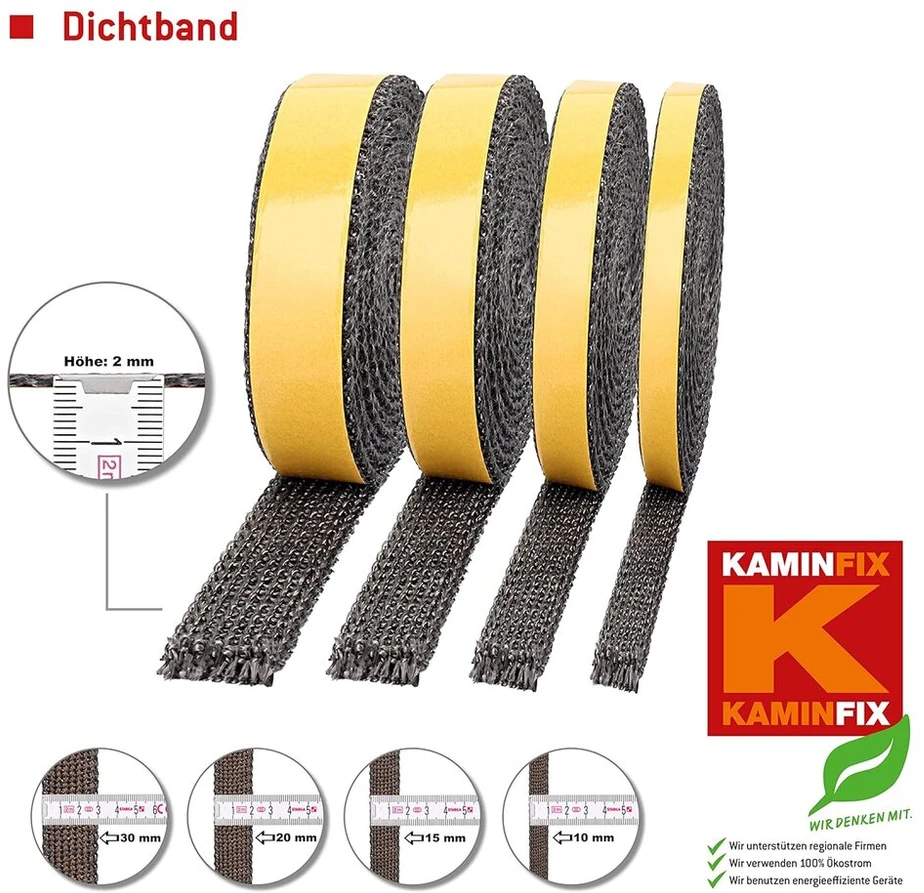 Sandarinimo juosta krosnims ir židiniams, 3 m, 10 mm