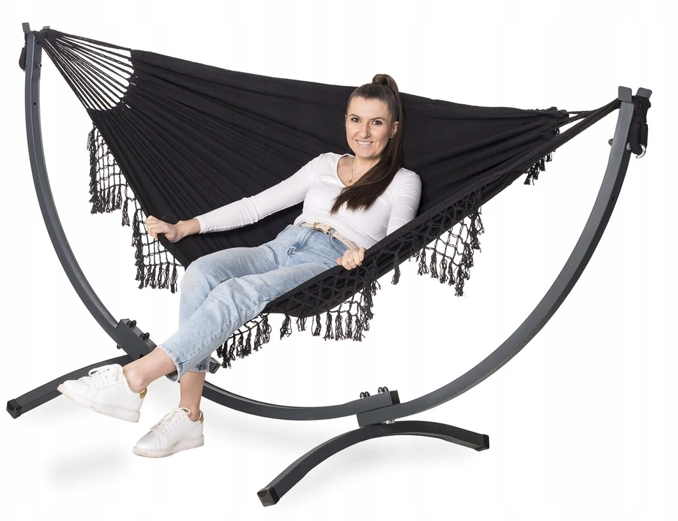 SandTropic Metalinis Hamako Rėmas Dažytas Milteliniu Būdu 220kg + Dvivietis Boho