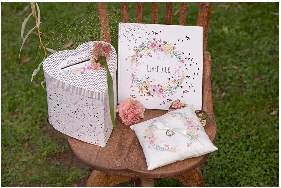 Santex vestuvių svečių knyga Floral 20 P 24 cm, įvairiaspalvė