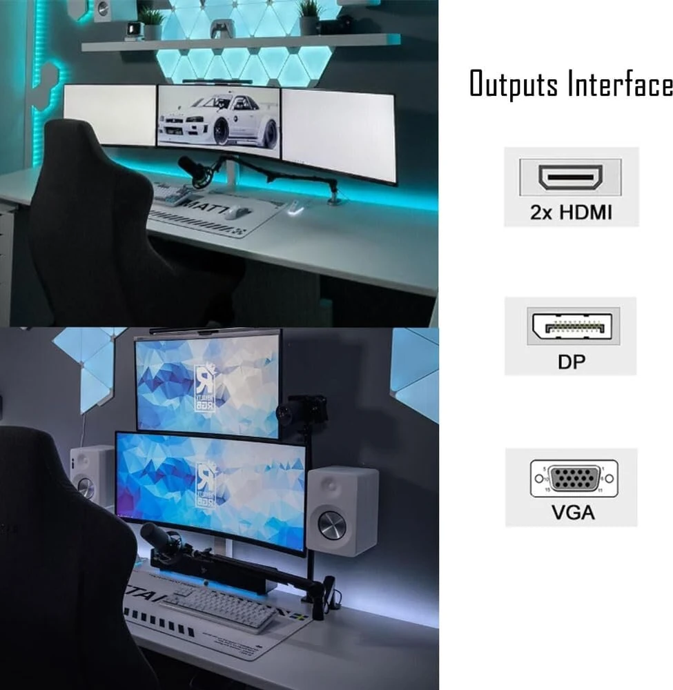 Saplos Gt 730 4gb vaizdo plokštė, 2 hdmi, displayport, vga, ddr3 64-bitų, žemo profilio vaizdo plokštės pc, kompiuterio gpu, mažos galios, pci express x8, directx 12