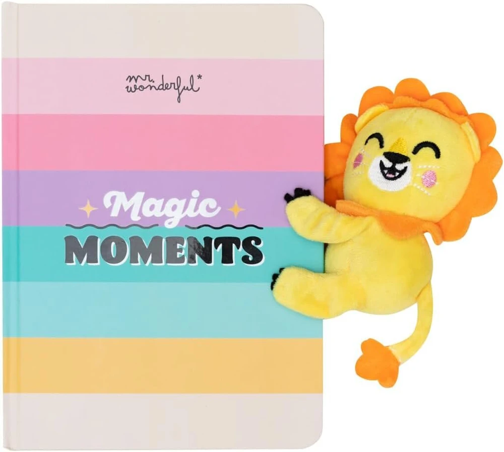 Sąsiuvinis A5 su pliušiniu liūtu "magic Moments"