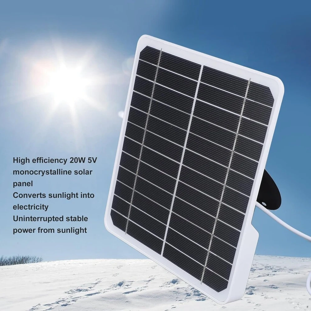 Saulės skydelis kamerai, 20w, 5v, atsparus vandeniui