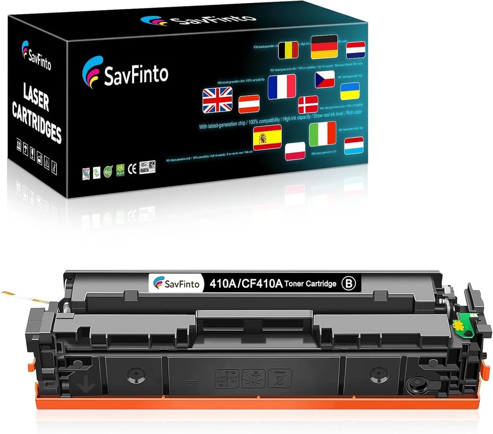 Savfinto 410a suderinamas su Hp 410x Cf410a Cf410x spausdintuvo kasetė, skirta Hp Mfp m477fdw, Hp Color Laserjet Pro Mfp M477fdw M477fdn M452nw M377dw M452dn M452dw M477dw M477nw (1 juoda
