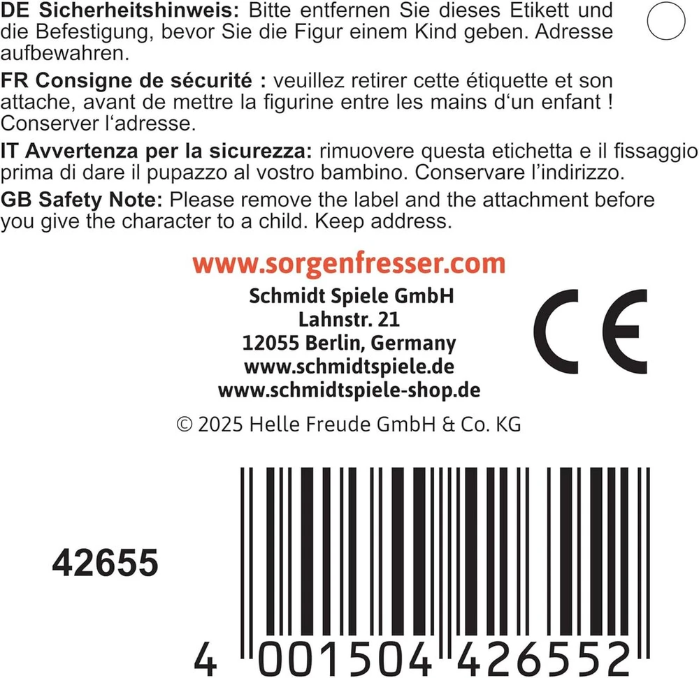 Schmidt Spiele 42655 Nerimautojas Gretchen 26 cm pliušinis žaislas