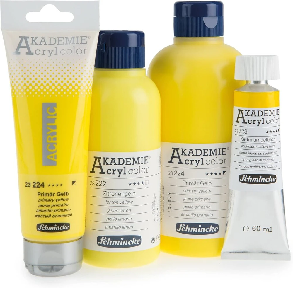 Schmincke - Akademie akriliniai dažai, prūsų mėlyna 250 ml, 23447027, aukštos kokybės akriliniai dažai, ryškūs, labai atsparūs šviesai ir be kadmio, skirti akriliniam tapybai, mišriai technikai