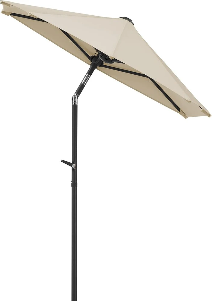 Schneider Salerno Mezza skėtis nuo saulės 150 x 150 cm stačiakampis plieno rėmas poliesterio užvalkalas 5,94 kg natūralus
