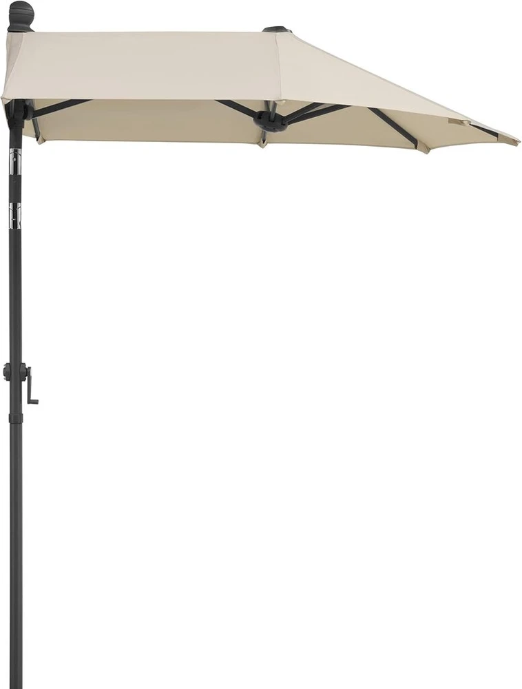 Schneider Salerno Mezza skėtis nuo saulės 150 x 150 cm stačiakampis plieno rėmas poliesterio užvalkalas 5,94 kg natūralus