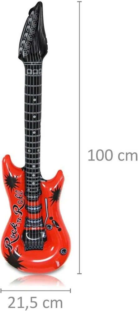 Schramm® 12 oro gitarų rinkinys, spalvingos, 100 cm, 6 spalvų, pripučiama oro gitara