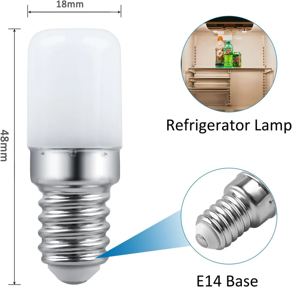 Scnnc Led T18 E14 3w 300lm 4000k šaltai balta lemputė (2 vnt.)