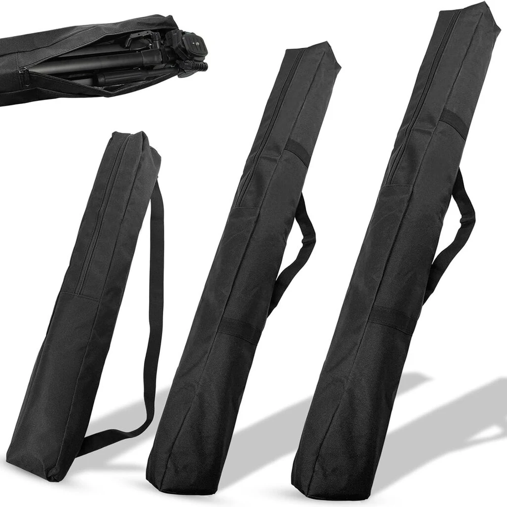 Sdwfxd Trikojo krepšys 60 cm / 90 cm / 117 cm nailoninis nešiojamas krepšys su rankena mikrofonui, trikojui, skėčiui, šviesos stovams, strėlės šviesos stovui, juodas, nešiojamas