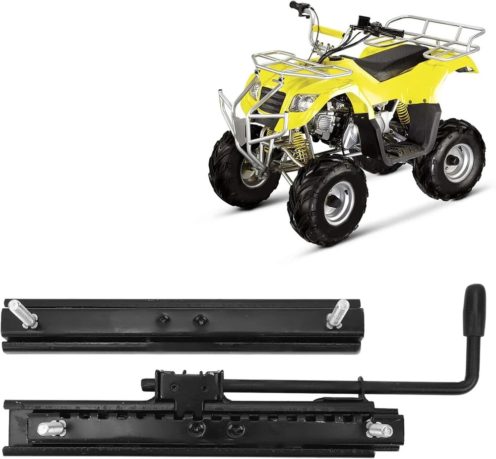 Sėdynių slankiklių bėgeliai, 2 vnt., juodo plieno, stiprūs, reguliuojami, skirti kartingams, 4x4, Atv, Utv