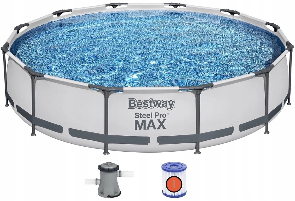 Šeimos karkasinis GARDEN baseinas, BESTWAY filtro siurblys