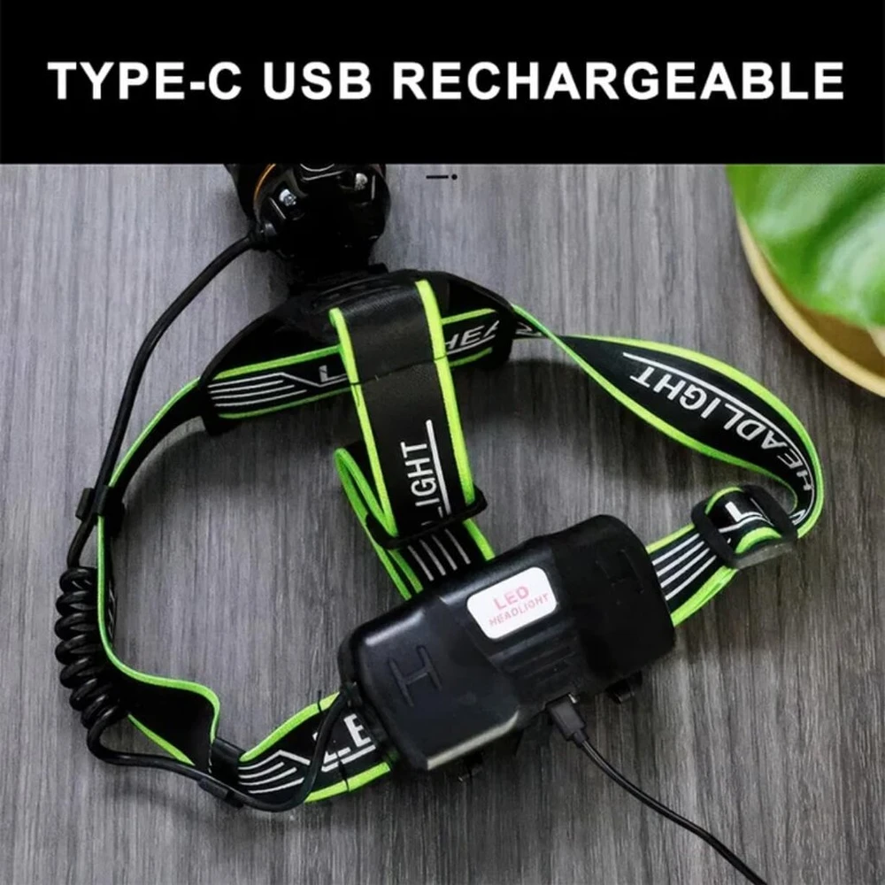 Sendale Įkraunamas Led žibintas su judesio davikliu Usb-c, 50 000 liumenų, 30 W, fluorescencinis žibintas, įkraunamas žibintas, 5 režimai, priartinamas, Ip65 atsparus vandeniui žibintas stovyklavimui, žygiams