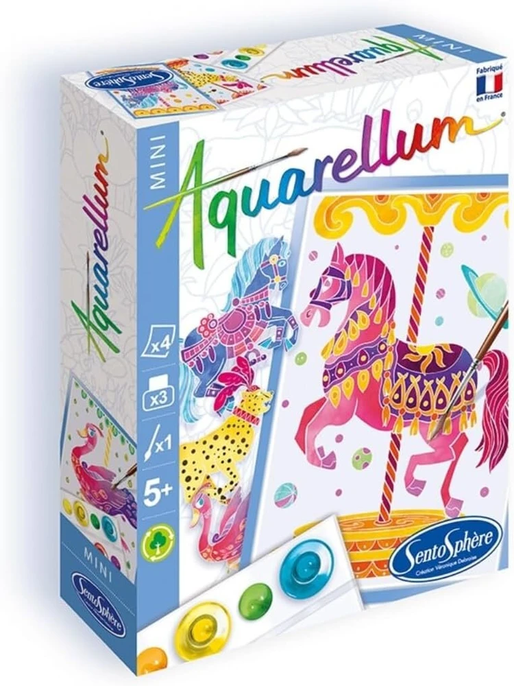 Sentosphère 3906005 "aquarellum Mini Horse Carousel" piešimo rinkinys