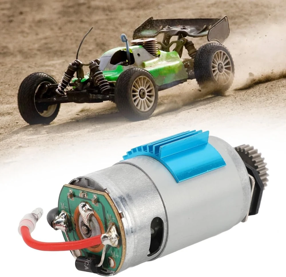 Šepetėlinis rc variklis, rc priedai, lengvas rc automobilio variklis, metalinis rc variklis skirtas wltoys 124010 rc automobiliui, profesionalus didelio greičio anglies variklis su 19 000 aps/min