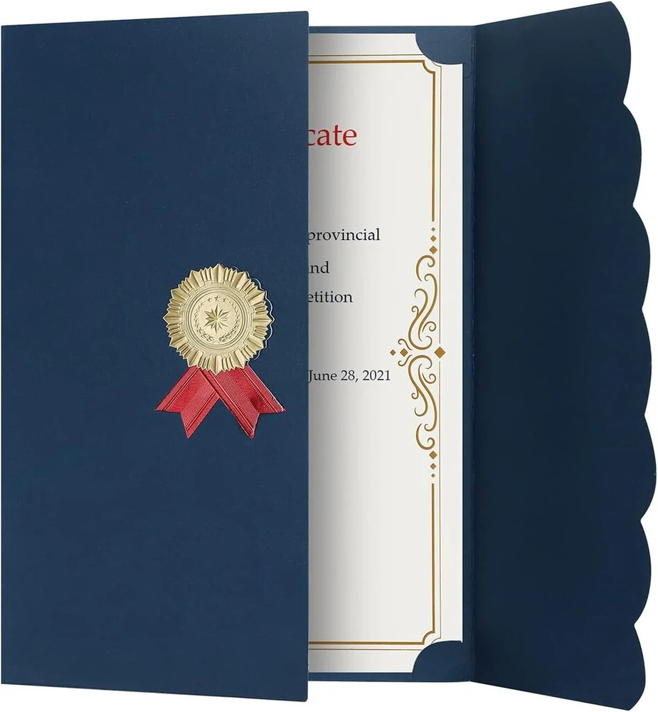 Sertifikatų aplankas A4 sertifikatų aplankas su 5 įmauėmis sertifikatų laikiklis apsauginis viršelis kartoninis sertifikatų popieriaus aplankas diplomo dokumento sertifikato viršelis popierinis sertifikatų aplankas