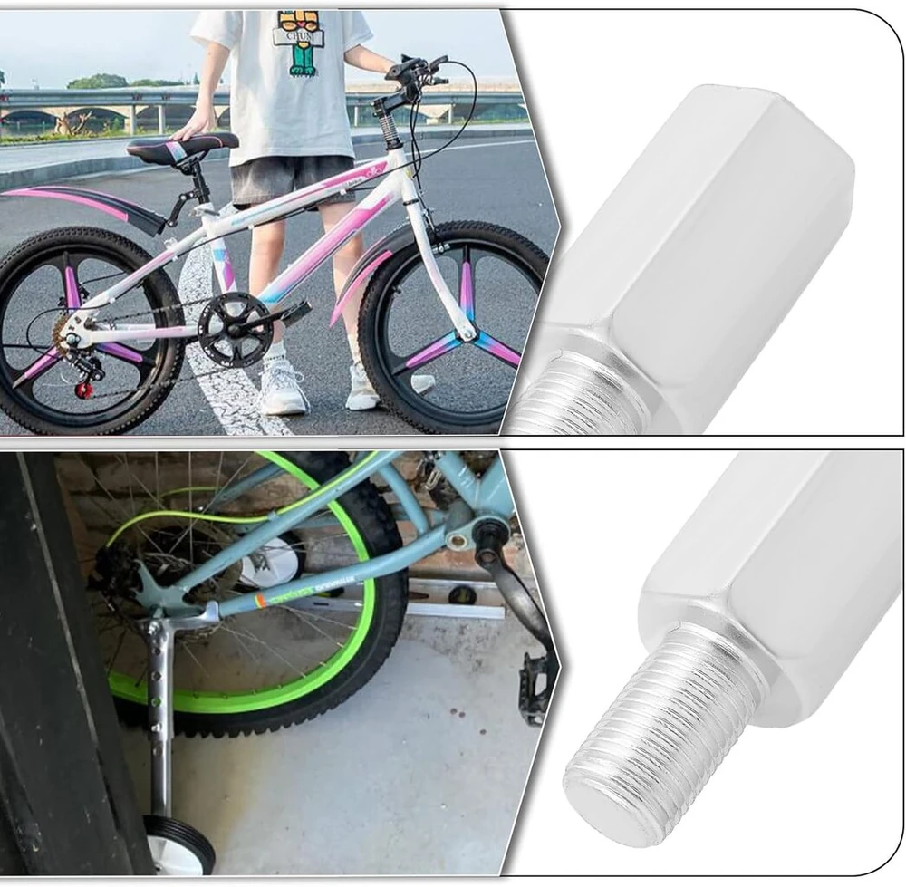 Sg store 2 vnt. 3/8 colio dviračio stabilizatoriaus prailginimo varžtų ašies prailginimai, tinkami daugumai vaikiškų dviračių stabilizatorių, kurių rato dydis nuo 12 iki 20 colių