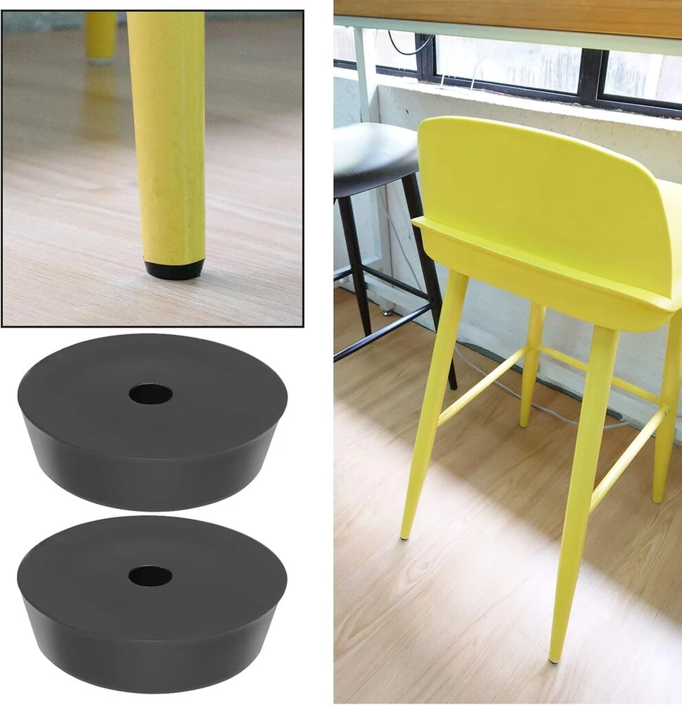 Sg Store 20 vnt. guminių kojelių apvalūs buferiai baldų stalo spausdintuvo pjaustymo lentos garsiakalbio grindų apsaugos spintelių kojelių padeliai D18x15x5mm