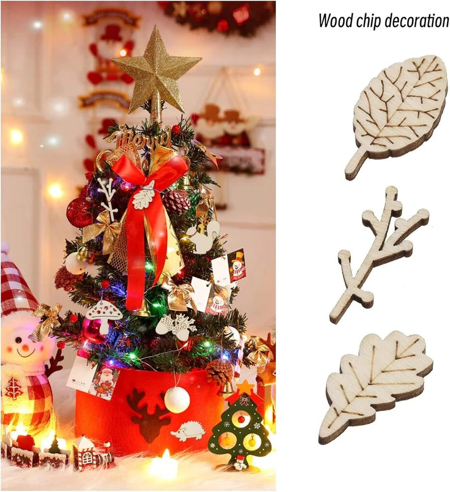 Sg Store 200 vnt. medinių papuošalų, dekoratyvinės medžio drožlės voverės grybų lapų ežiuko gilių šakų formos mediniai diskai ornamentai "pasidaryk pats" scrapbooking amatų gamybai