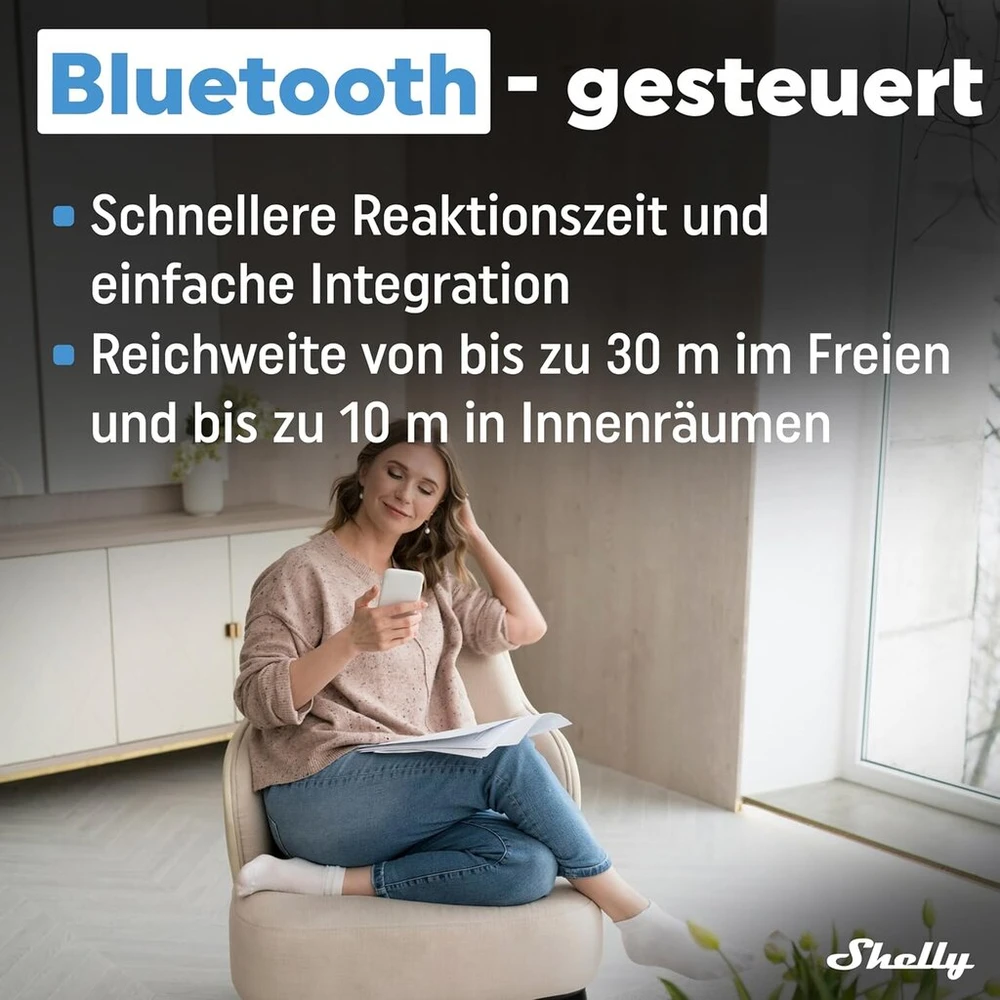 Shelly Blu Rc Button 4, nuotolinio valdymo pultas su bluetooth ryšiu ir magnetiniu laikikliu, scenos aktyvavimas, lengvas valdymas, kelių paspaudimų veiksmo paleidiklis, beacon režimas, alexa ir google, reikalingas bluetooth gateway