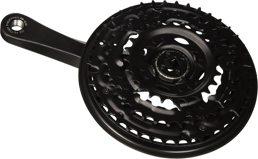 Shimano crankset 6/7/8-speed juodas fc-ty501 42/34/24t 170 mm w/cg