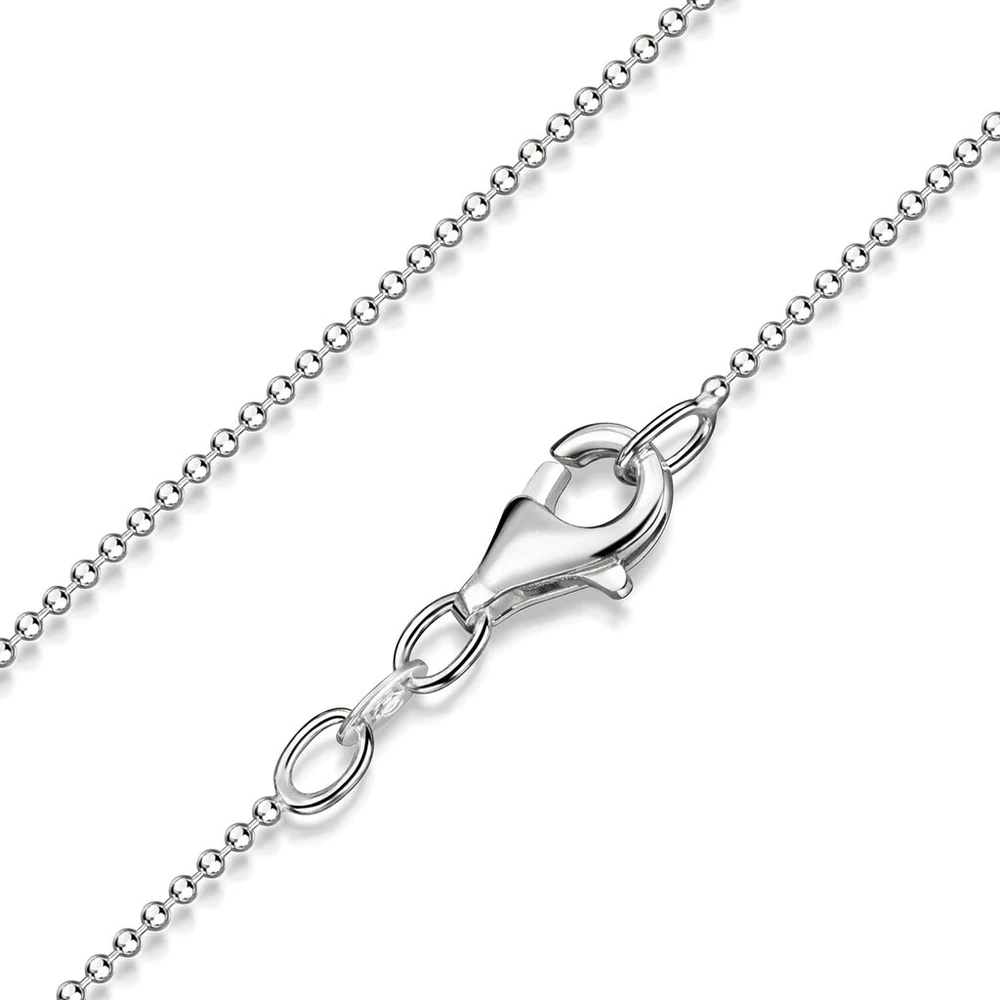 Sidabrinė grandinėlė su deimantais moterims, 1.1 mm, 40-120 cm