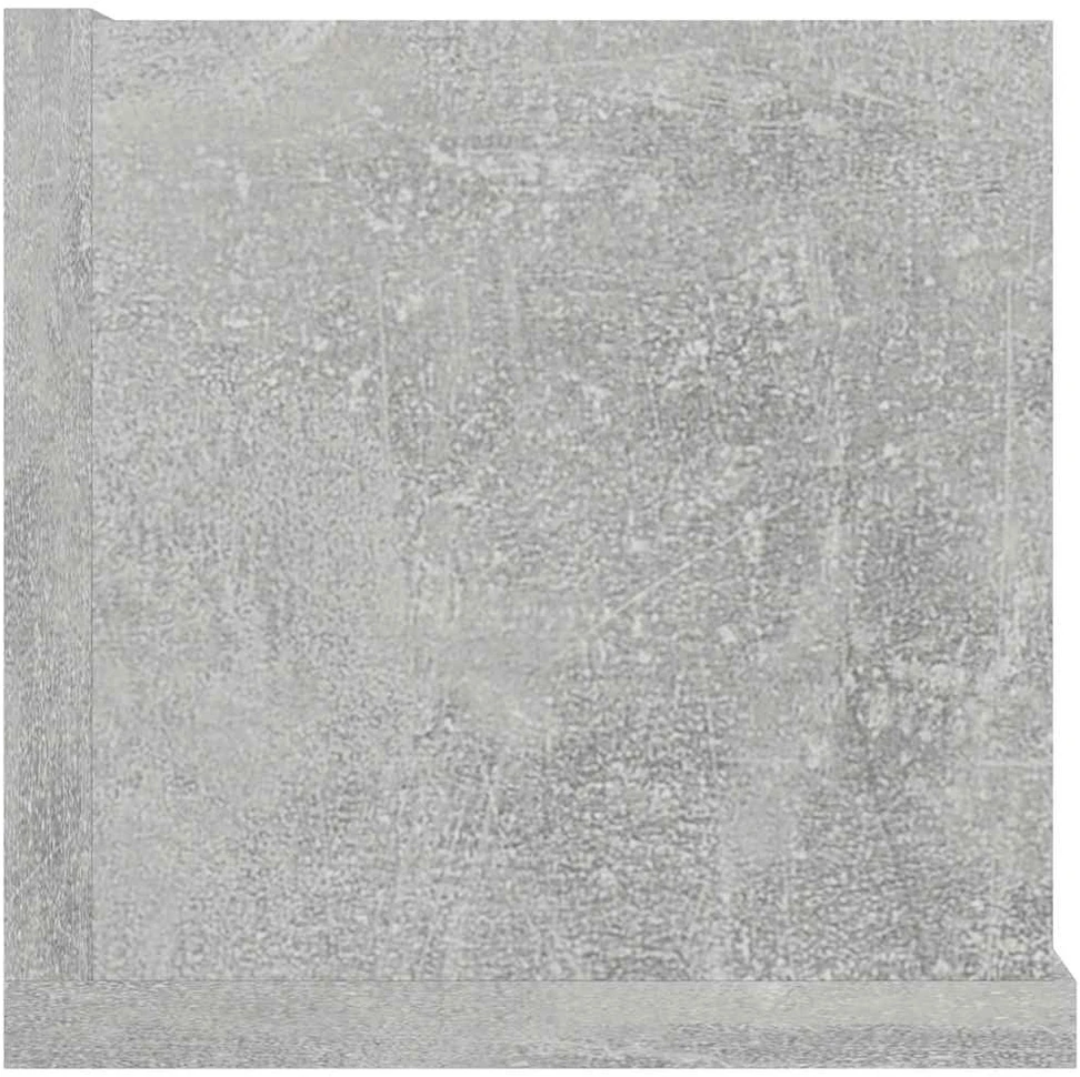 Sieninė CD lentyna, betono pilka, 100x18x18cm, apdirbta mediena