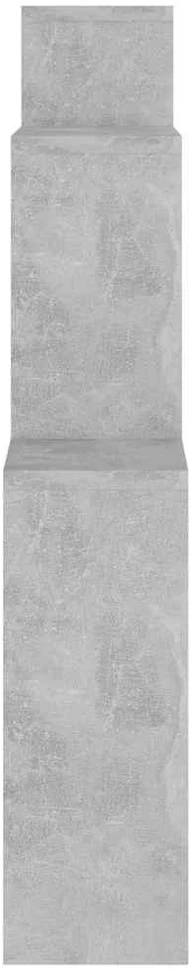 Sieninė lentyna, betono pilka, 80x15x78,5cm, apdirbta mediena