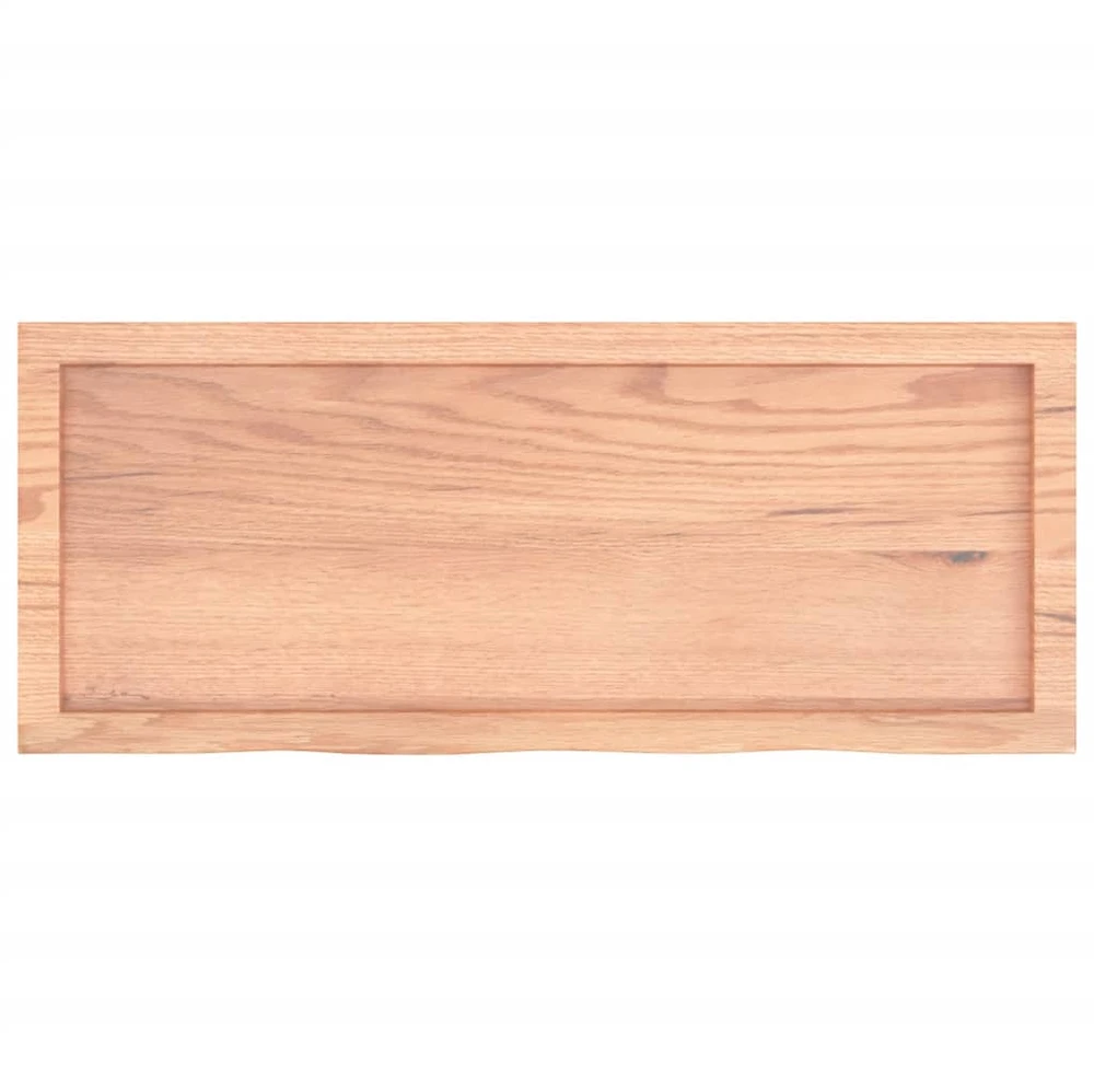 Sieninė lentyna, šviesiai ruda, 100x40x(2-4) cm, ąžuolo masyvas